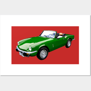 Triumph Spitfire (green) Posters and Art